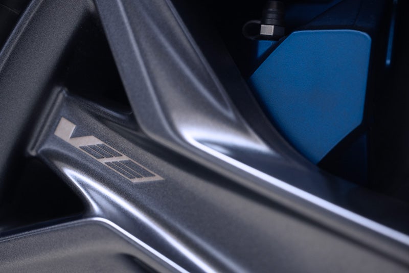 Close-up of the 2026 OPTIQ-V Brembo Performance Front Brakes | James E. Black Cadillac in Ebensburg PA